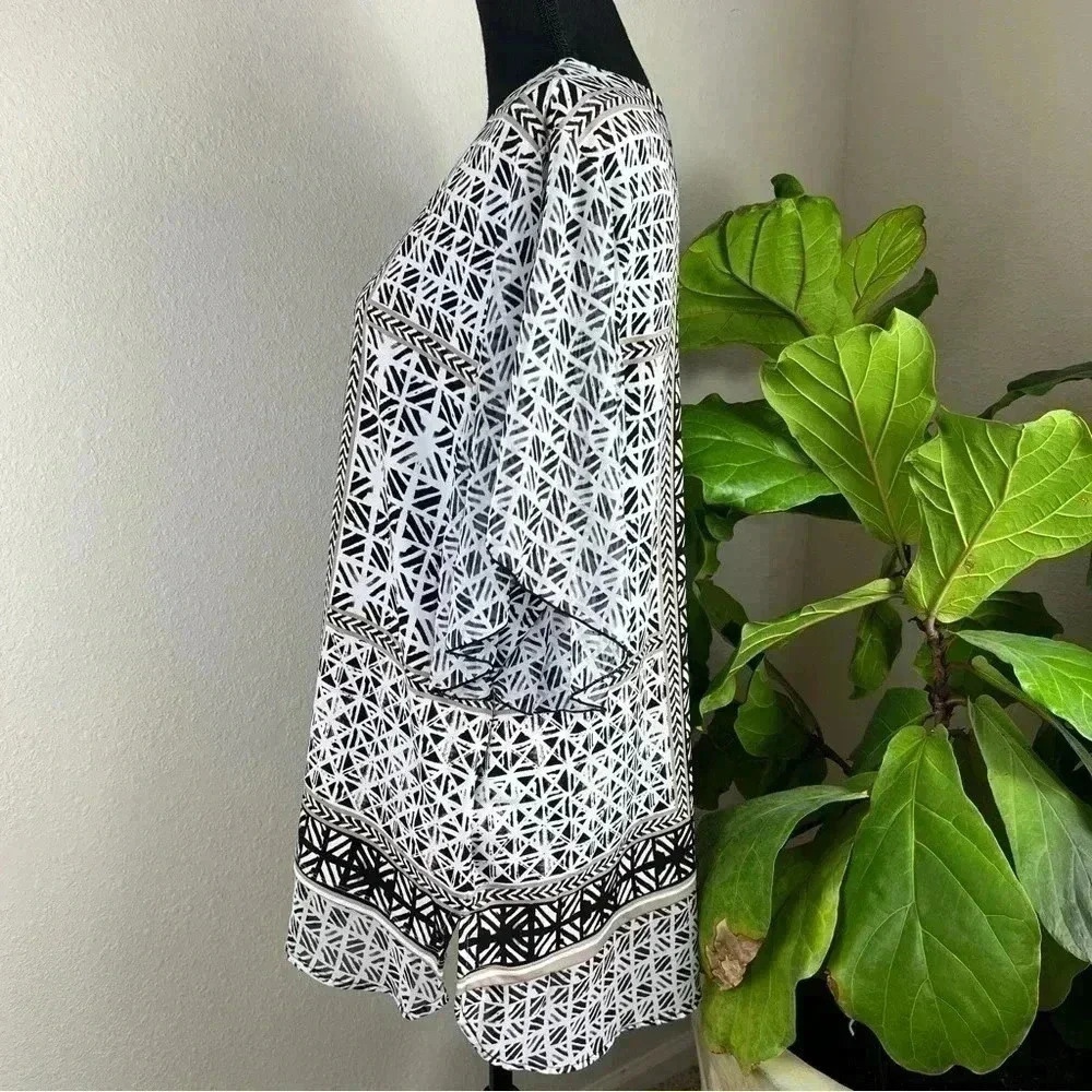Jm Collection Women’s Sheer Sleeve Pullover Top Size Large - Picture 5 of 8